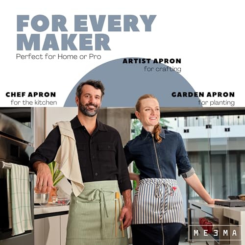 Chef Waist Aprons for Women with Pockets