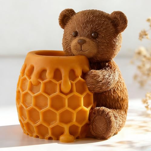Honeycomb Bear Cylinder Candle & Resin Mold