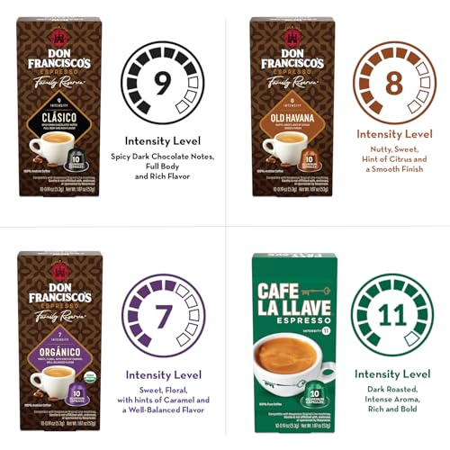 Don Francisco's and Cafe La Llave Espresso Capsule Variety (50 Count)