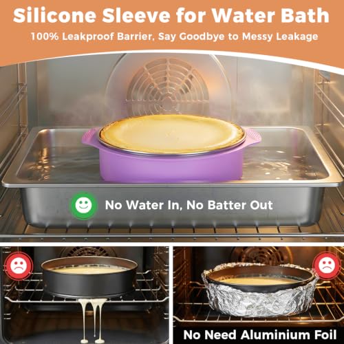 Non toxic Springform Pan 9 Inch Nonstick Cheesecake Pan with Sleeve (24.99 Count)