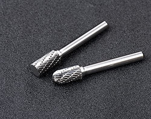 1 4" Shank 10pcs Double Cut Solid Carbide Rotary Burr Set (10 Count)