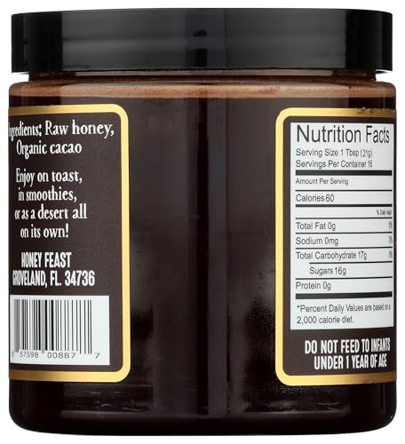 Raw Honey with Organic Cacao (72 Fl Oz)