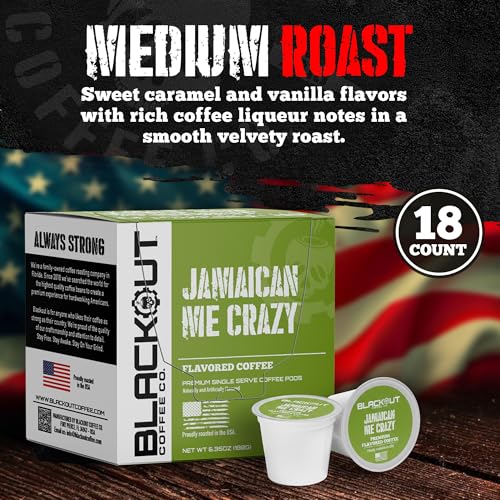 Blackout Coffee Jamaican Me Crazy Flavored Coffee Pods (18 Count)