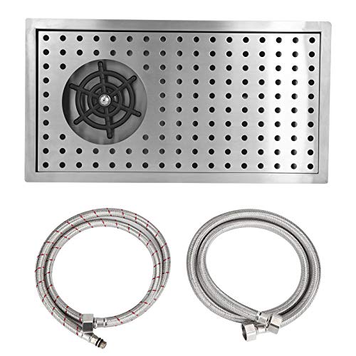 G1 2 Automatic Stainless Steel Cup Washer Cleaner Machine Rinser Pitcher Drain and Drip Tray Glass Rinser for Hotel Bar Pub Restaurant