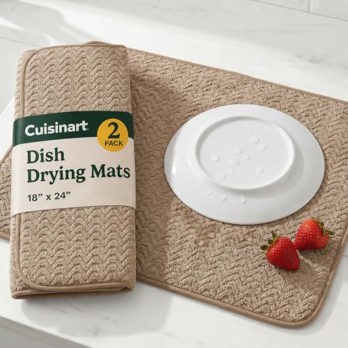 Cuisinart Dish Drying Mat for Kitchen Counter (2 Count)