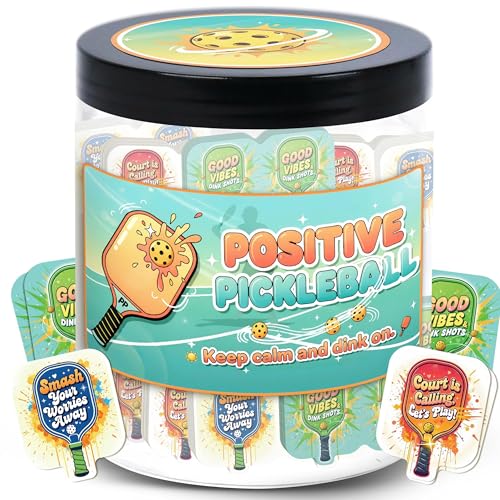 Positive Pickleball Jar With 60 Affirmation Cards