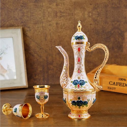 Turkish Tea Coffee Cup and Pot Set Including Teapot