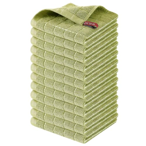 100% Cotton Terry Kitchen Dish Cloths (12 Count)