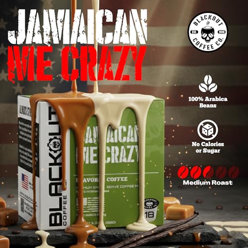 Blackout Coffee Jamaican Me Crazy Flavored Coffee Pods (18 Count)