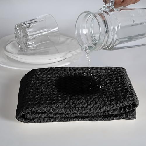 Set of 4 Premium Waffle Dish Towels 16x26 inches