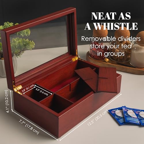 Tea Box Luxury Wooden Tea Bag Organizer from The Apace Premier Collection