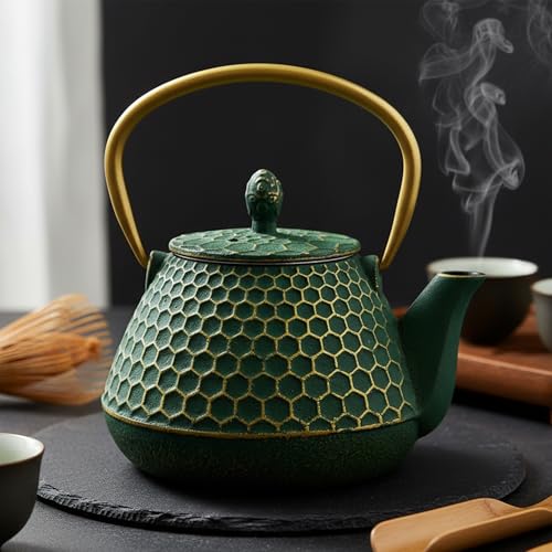 34oz Cast Iron Tea Kettle for Stovetop