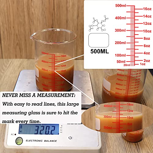 High Borosilicate Glass Measuring Cup Set