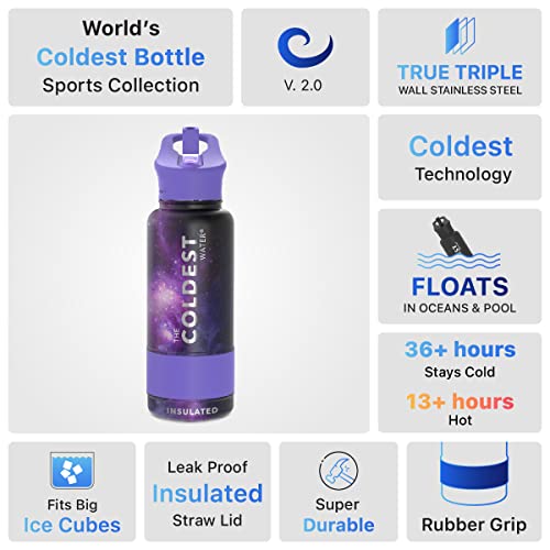 Coldest Insulated Water Bottle with Straw Lid