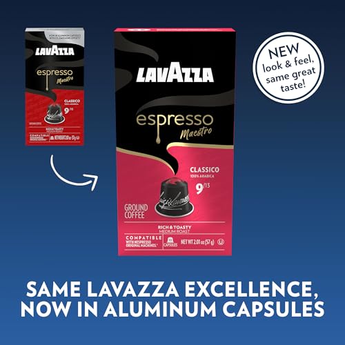 Espresso Maestro Classico Aluminum Capsules Compatible with Nespresso* Original Machines (60 Count)