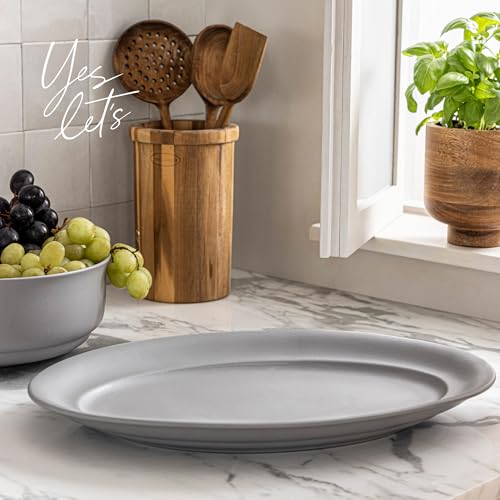over&back Rim Stoneware Serving Platter