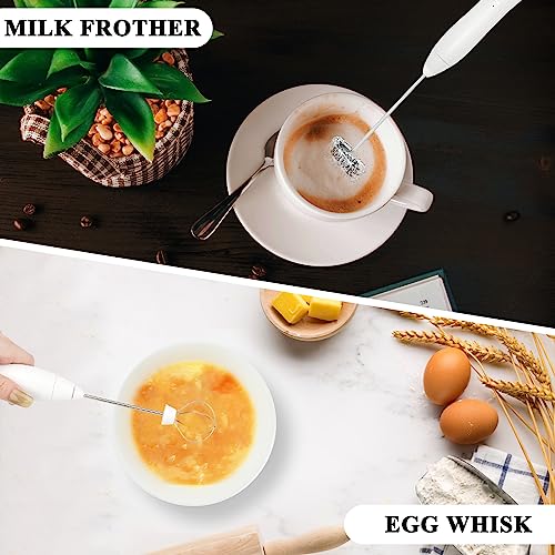 Double Whisk Milk Frother Handheld USB