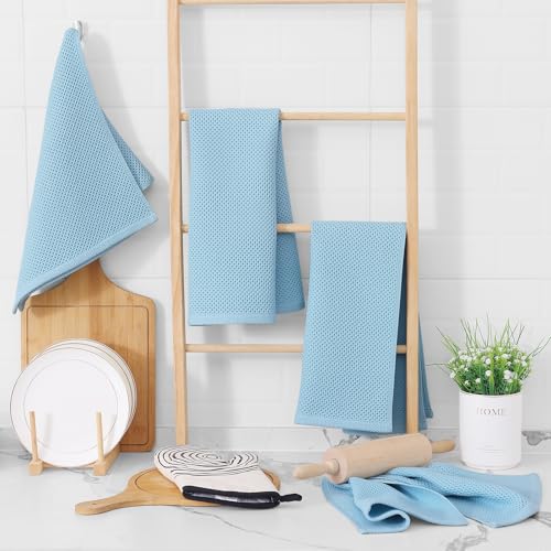 100% Cotton Waffle Weave Kitchen Dish Towels 6 (6 Count)