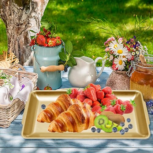 3Pcs 304 Stainless Steel Food Serving Tray (3 Count)