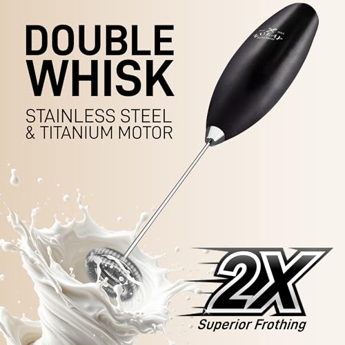 Powerful Milk Frother Wand With Duracell Batteries
