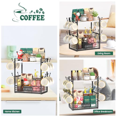 Coffee Mug Cup Holder Tree Bar Station Organizer