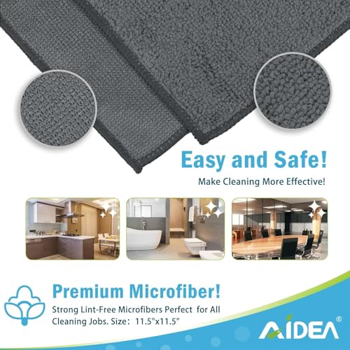 Microfiber Cleaning Cloth Grey 100PK (100 Count)