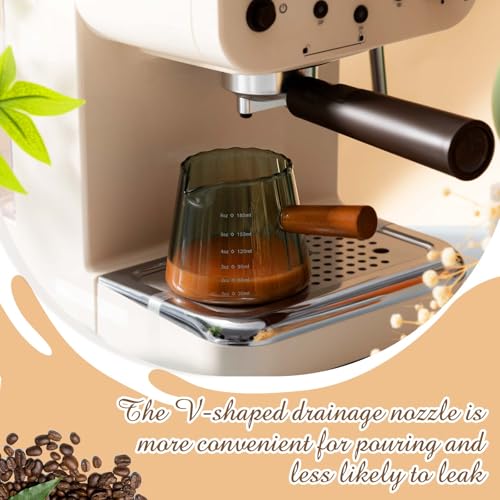 1 Pcs 6 Oz Gray Espresso Shot Glass Cups with Handle