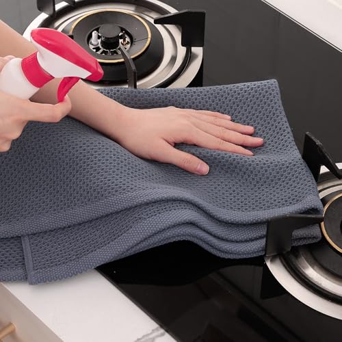 100% Cotton Oversized Waffle Weave Kitchen Towels 6 (6 Count)