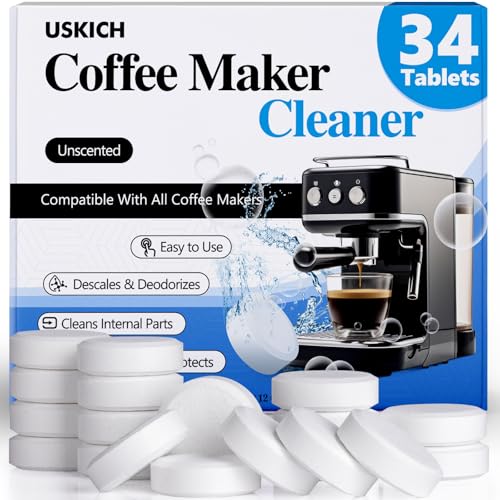 Coffee Machine Cleaner Descaler Tablets 34 Pack (34 Count)