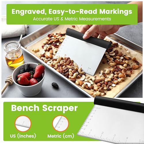 Stainless Steel Dough Blender & Bench Scraper Set