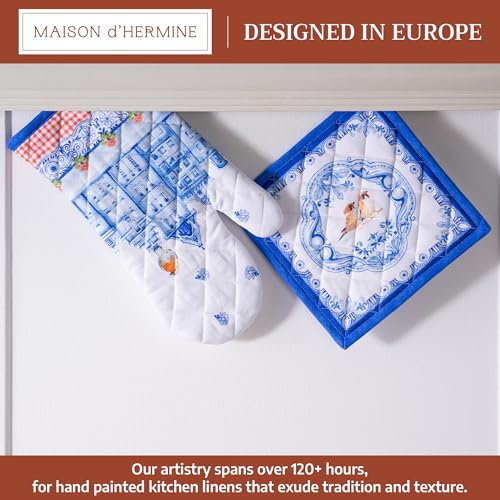 100% Cotton Oven Mitt & Pot Holder Set (2 Count)