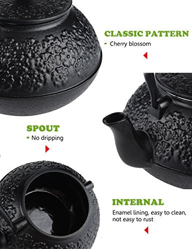 Cast Iron Tea Pot with Infusers for Loose Tea