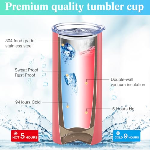 12 Sets Thank You Gifts Tumbler 16 Oz with Lid Straw
