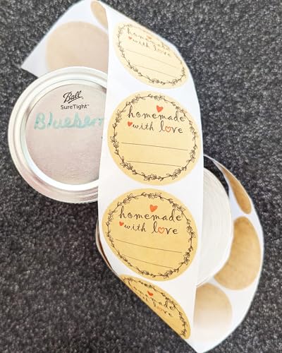 2" Homemade With Love Stickers