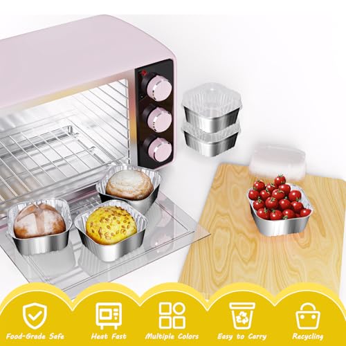 25 Pack Mini Cake Pans with Lids (25 Count)