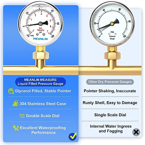 30inHG~100Psi Stainless Steel 1