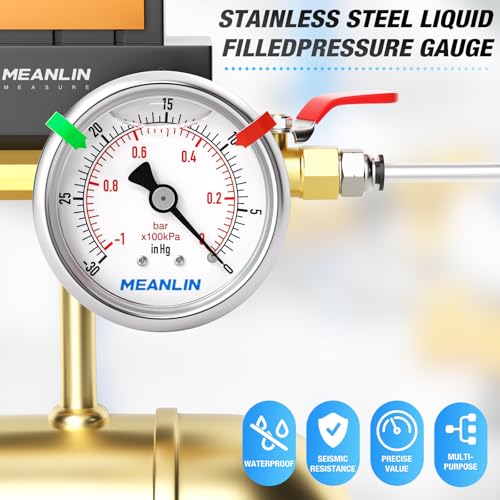 30inHG~0Psi Vacuum Pressure Gauge 1