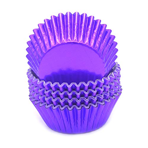 Standard Purple Foil Cupcake Liners Muffin Baking Cups for Party and More (100 Count)