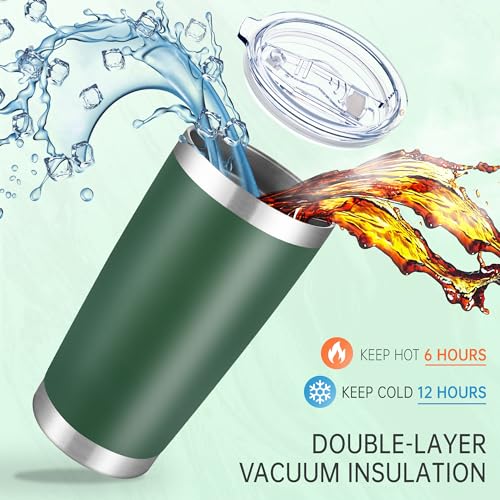 20 oz Tumblers Bulk Stainless Steel Tumbler with Lid (12 Count)