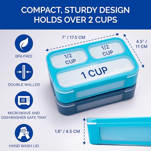 Small Snack Box Containers for Kids Toddlers (2 Count)
