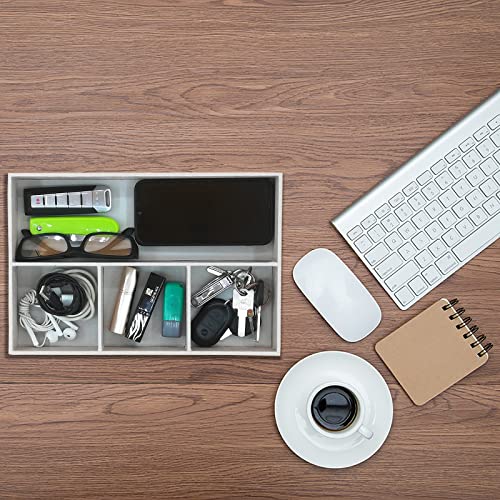 Desktop PU Leather Storage Rack