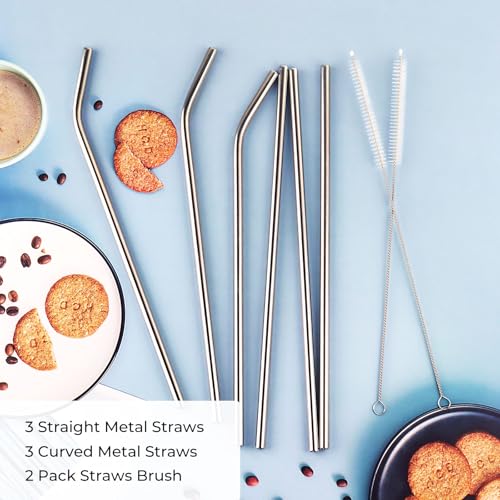 6 Pack Stainless Steel Straw for Stanley 40 oz 30 oz Tumbler (6 Count)