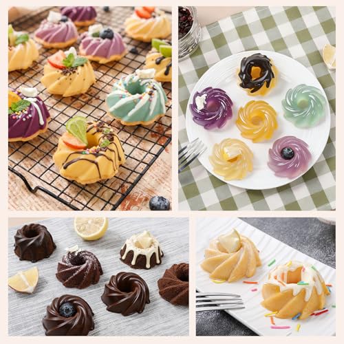 Mini Swirl Cake Pan with Metal Reinforced Frame (2 Count)