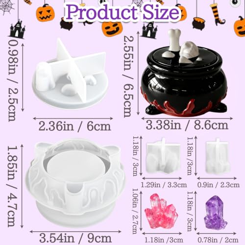 Halloween Resin Jar Molds Set