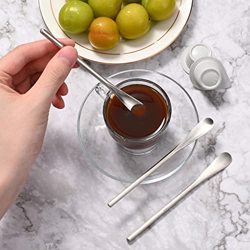 8-Pack 5.0" / 12.8cm 304 Stainless Steel Stirring & Mixing Spoon – Reusable Bar Tool for Coffee, Tea, Iced Drinks & Cocktails (8 Count)