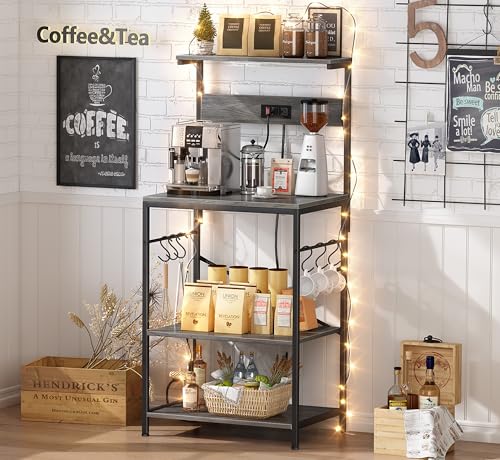 Kitchen Bakers Rack with Power Outlet