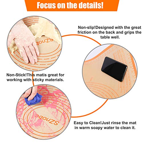 Silicone Pastry Mat 36X24 inch Baking Mat for Rolling Dough