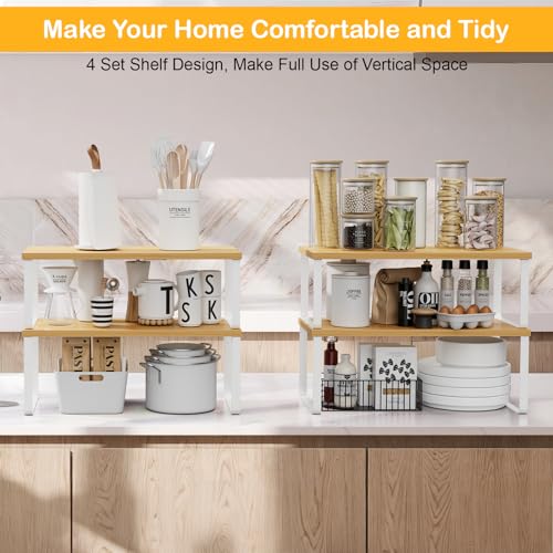 Cabinet Shelf Organizers (4 Count)