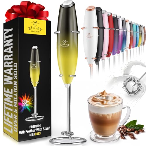 Zulay Powerful Milk Frother for Coffee with Upgraded Titanium Motor