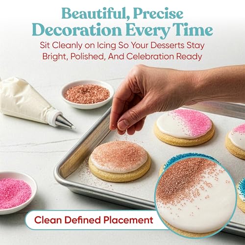 Rose Gold Sanding Sugar for Baking & Cookie Decorating (5 Ounce)